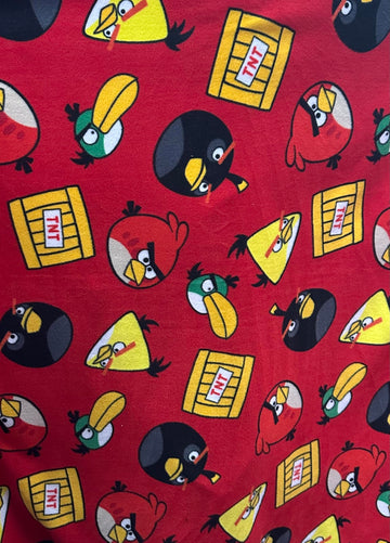 Angry Birds Prints Anti Pill Premium Fleece Fabric