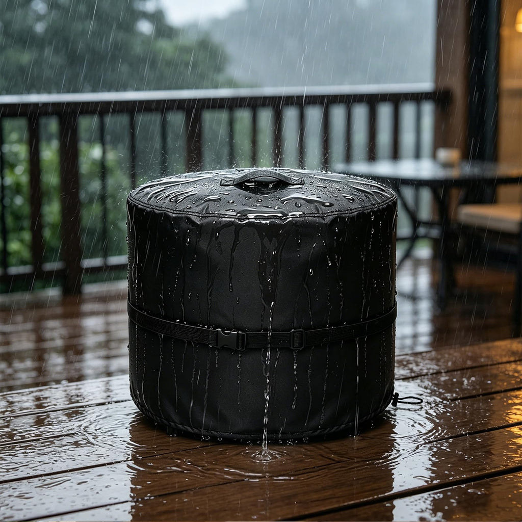 Fire Pit Cover for Outside Propane Firepit Table Round 30 Inch Waterproof