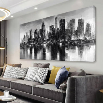 New York City Wall Art Brooklyn Bridge Wall Art Print Paintings Modern Cityscape Canvas Art Wall Decor Picture