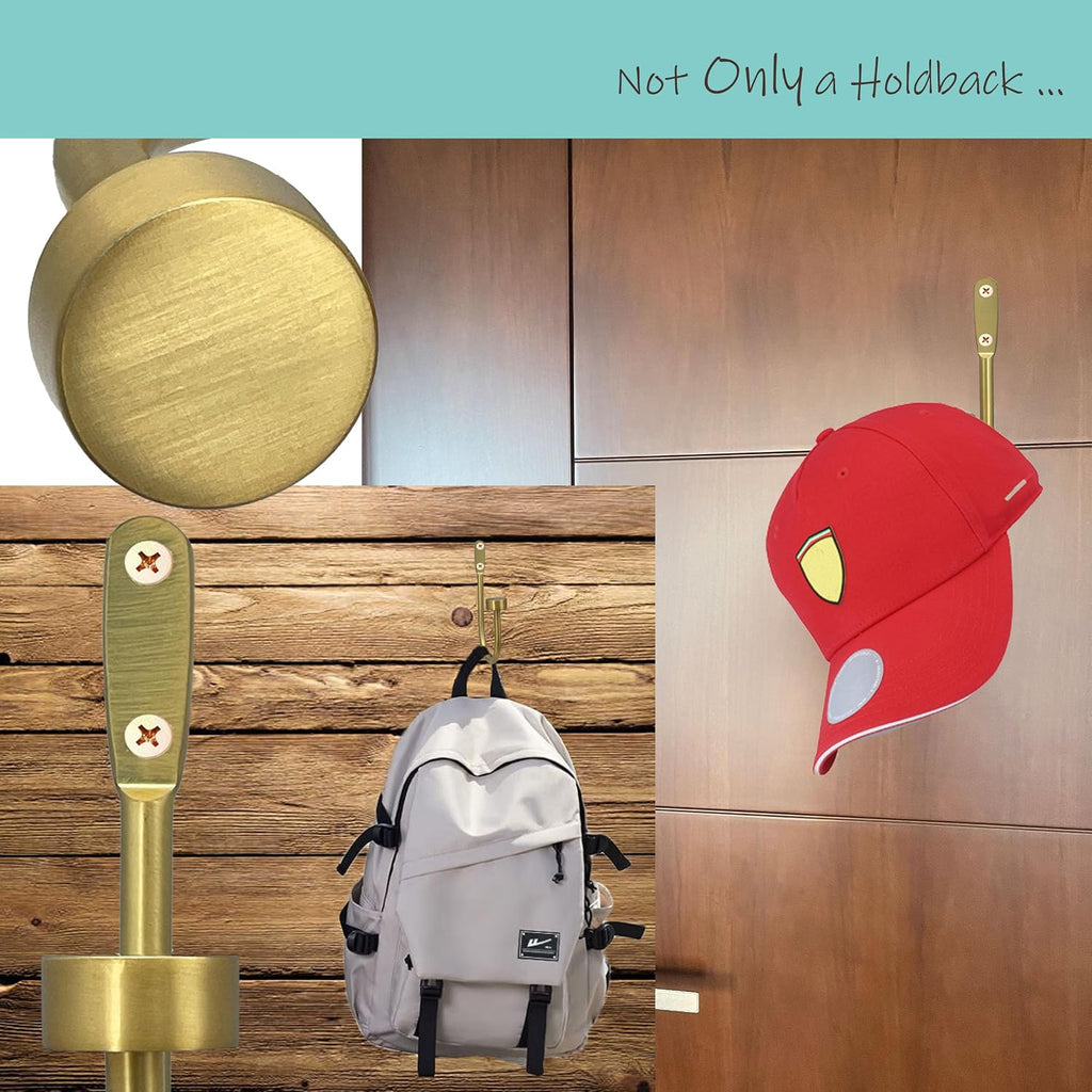 Quality Curtain Holdbacks, Solid Steel Curtain Holdback with Disk Finial,Electroplate Finishes, Set of 2 Window
