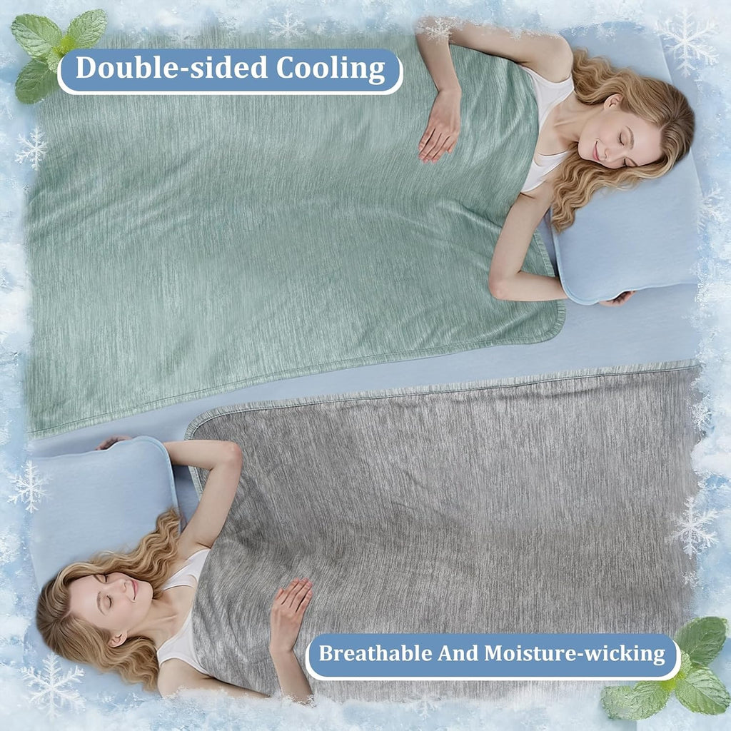 Double-Sided Cooling Blanket, Arc-Chill Q-Max >0.5 Cooling Fiber for Hot Sleepers Night Sweat Relief Lightweight