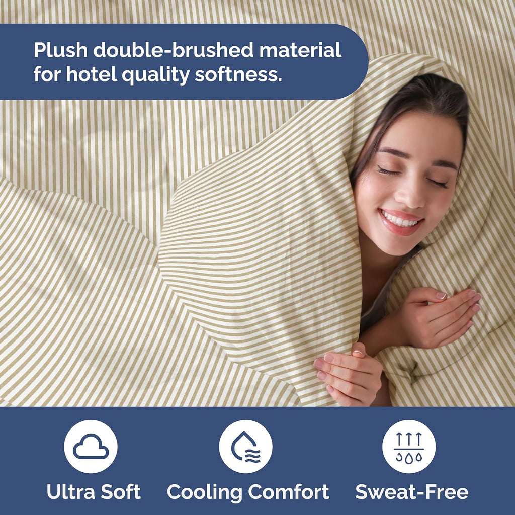Duvet Cover Set - Extra Soft Duvet Cover with 2 Pillow Shams - Hotel Luxury Easy Care & Fade Free