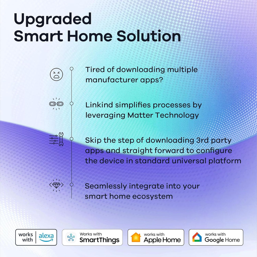 Matter Smart Light Bulb, Smart Bulbs Work with Apple Home, Siri, Alexa, Google Home, SmartThings, Color Changing (3 Pack)
