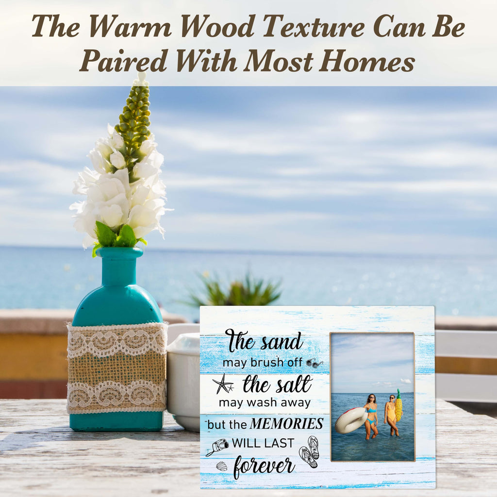 Beach Picture Frames 4x6, Beach House Decor, Love Picture Frame, Beach Trip Vacation Gifts, Gifts for Couples