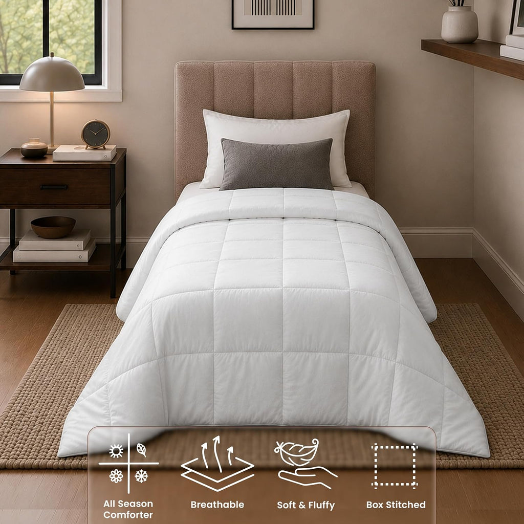 Duvet Insert, Comforter King 90 x 102 Inches, White