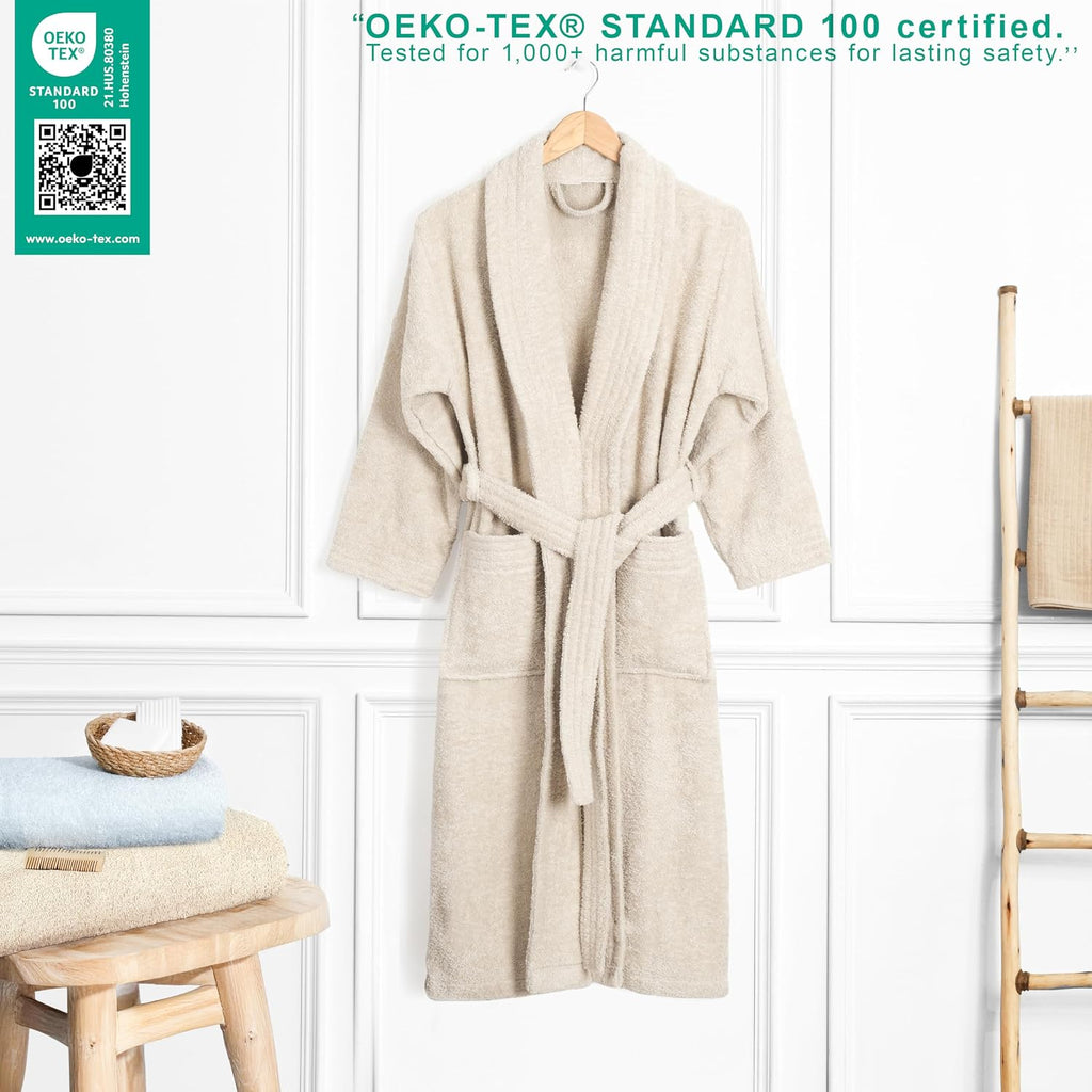 Women's 100% Cotton Terry Bathrobe - Soft, Absorbent, Quick Dry Turkish Robes for Women Quality Housecoat