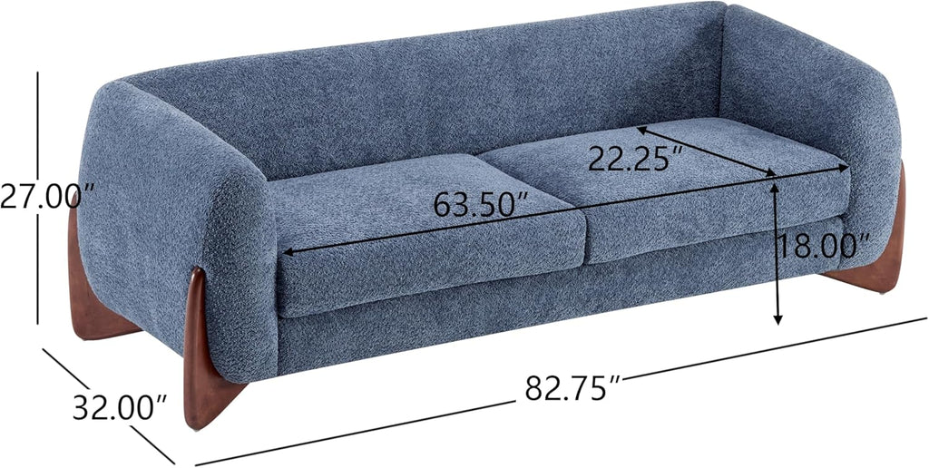 Almab 82 Inches Sofa Couch, Cozy Boucle Upholstered 3-Seater Sofa, Wood Frame Couch, Comfy Couches , Modern Sofa