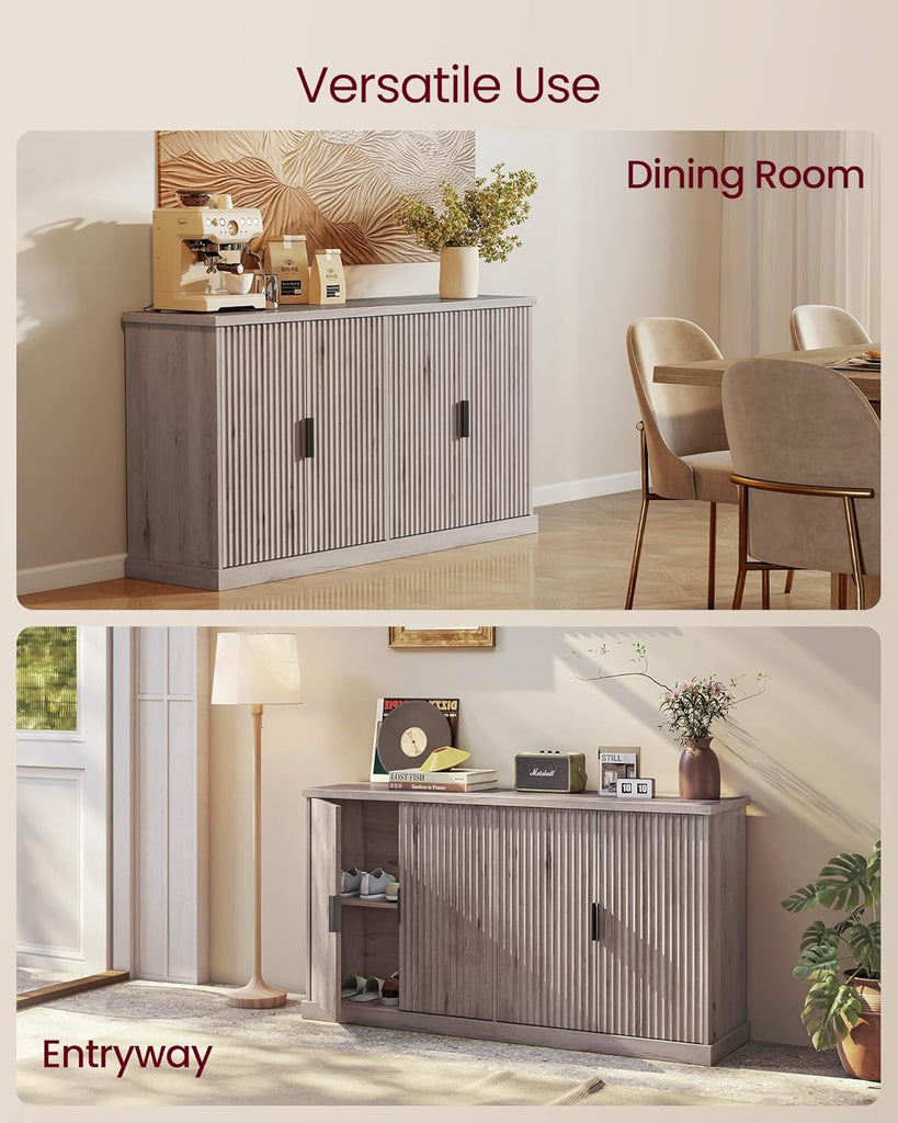 MAXE Collection - Buffet Cabinet, Fluted Console Cabinet, Sideboard with Adjustable Shelves