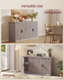 MAXE Collection - Buffet Cabinet, Fluted Console Cabinet, Sideboard with Adjustable Shelves