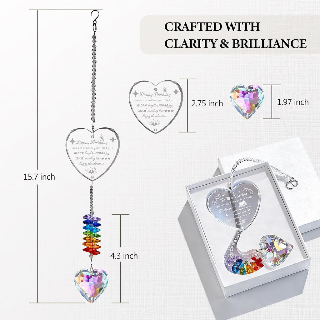 Crystal Suncatcher Birthday Gifts for Women Daughter Girlfriend Mom Her Girl Friend Sister Nurse Doctor Teacher