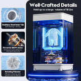 18 lbs Portable Washing Machine, Fully Automatic Portable Washer with LED Display, 7 Wash Cycles, 4 Water Levels, Top
