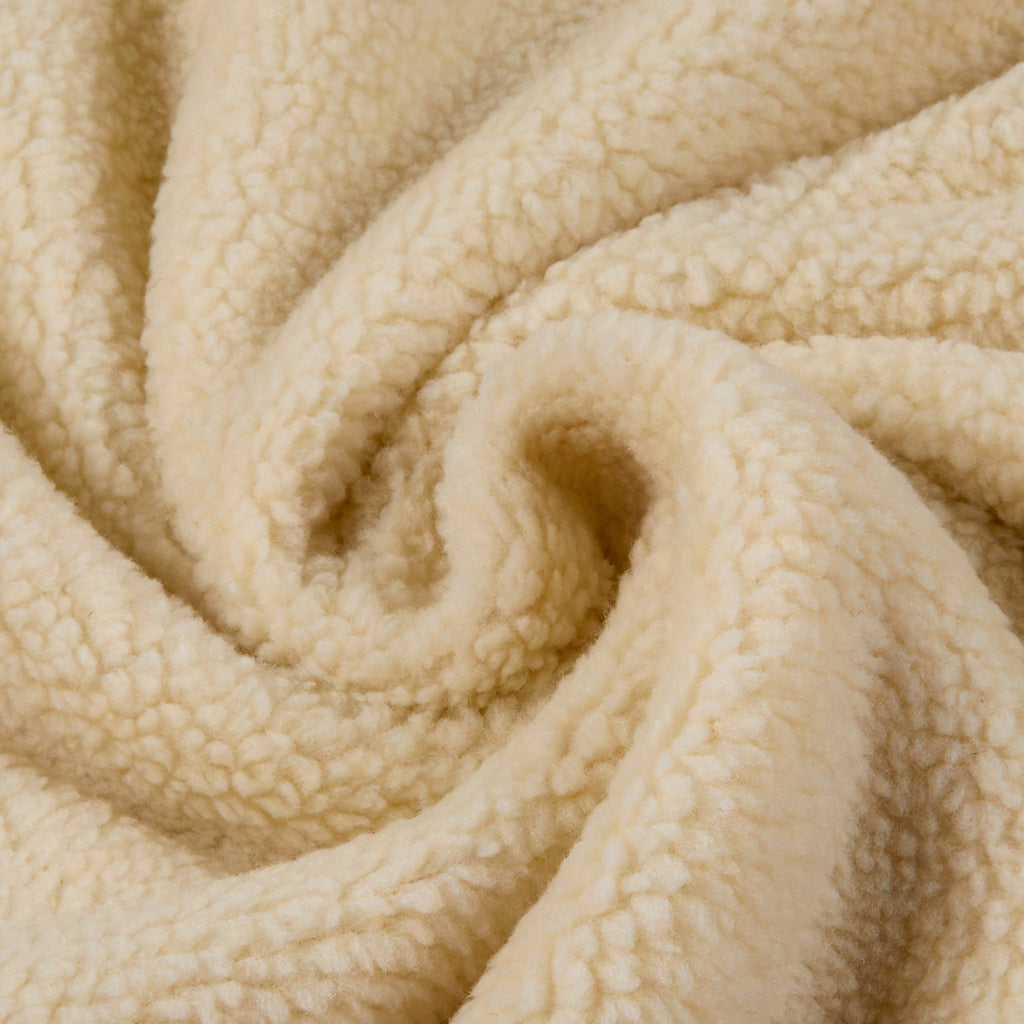 Sherpa Fur Cream, Fabric by the Yard