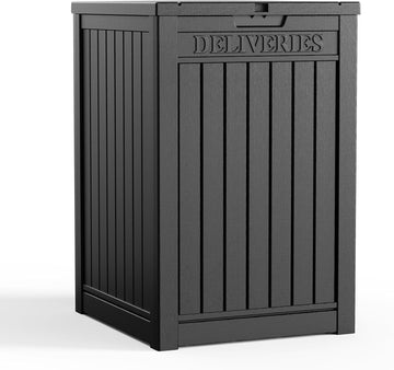Package Delivery Boxes 55 Gallon Outdoor Parcel MailBox Drop Storage Deck Box Secure Resin Waterproof Lockable UV