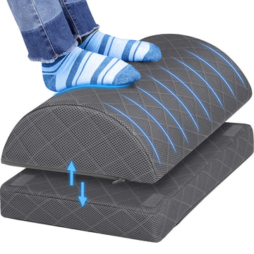 Foot Rest for Under Desk at Work, Grey-16.9 in