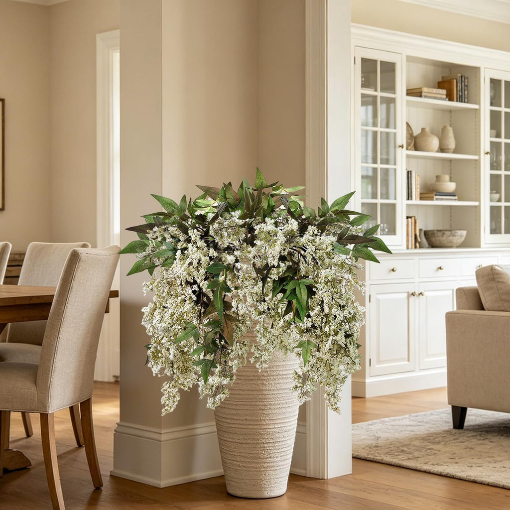 43 Inch Artificial Nandina Berry Stems for Vase, Realistic Faux Berry Spray Faux Fall Branches with Stems for Table