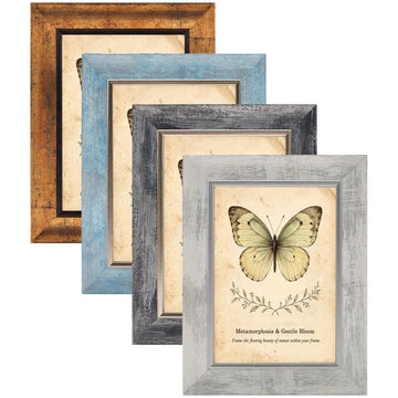 5x7 Picture Frames Set of 4, Rustic Retro Photo Frame(Multicolor)