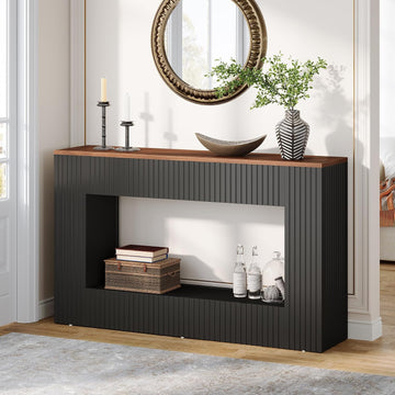 Modern Console Table, 55-Inch Wood Entryway Table with Storage, Narrow Long Sofa Table Behind Couch Table , Foyer