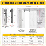 Bifold Barn Door 60" x 84", 6-Panel Sliding Barn Doors with Hardware Kit Set, Pre-drilled Closet Doo