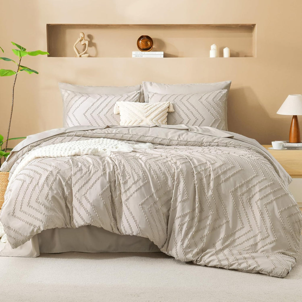 Comforter Set with Sheets Beige
