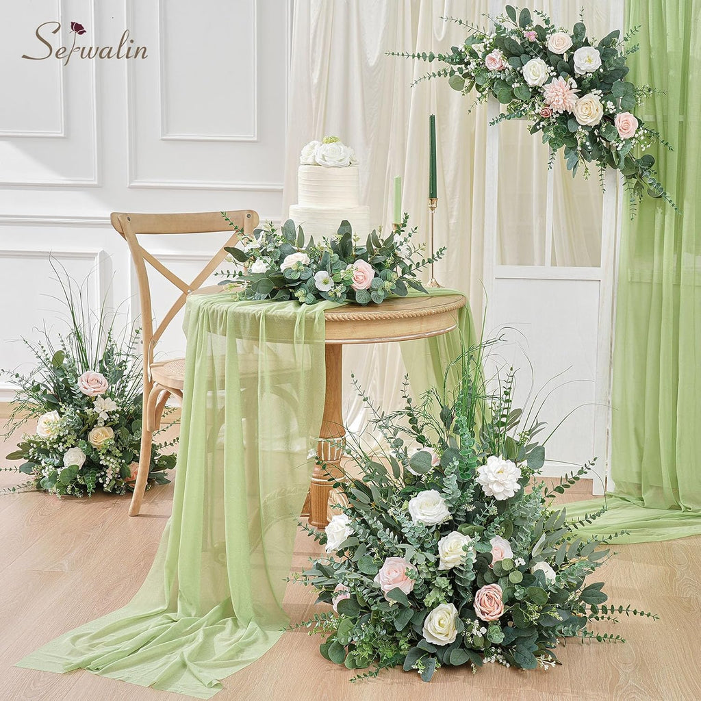 130 Pcs 8 Kinds Mixed Eucalyptus Stems Bulk,Artificial Greenery Silver Dollar Eucalyptus Leaves Picks for