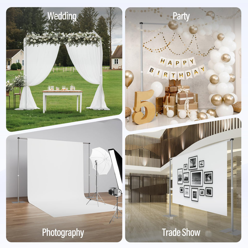 10x10ft Heavy Duty Backdrop Stand Adjustable Pipe and Drape Kit