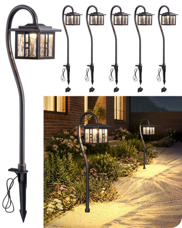 Low Voltage Pathway Lights, Outdoor Landscape Lighting 6 Pack