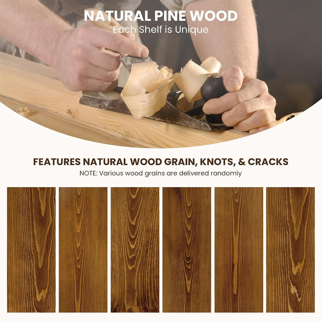 Wall-Mounted Mantles for Over Fireplace - Farmhouse Fireplace Mantle Shelves - Handcrafted Wood Fireplace Mantels