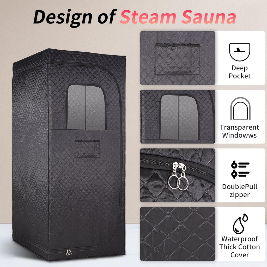Portable Sauna Box Steam Room: Home Sauna Tent Kit for Personal Full Body Use Detox and Relaxation