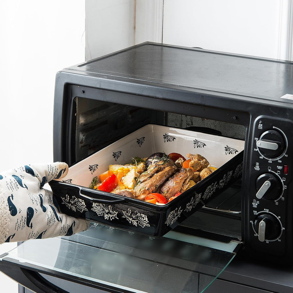 Dish Ceramic Lasagna Pan Casserole Dish 3-Piece Bakeware Sets Dishes Set Dish Set