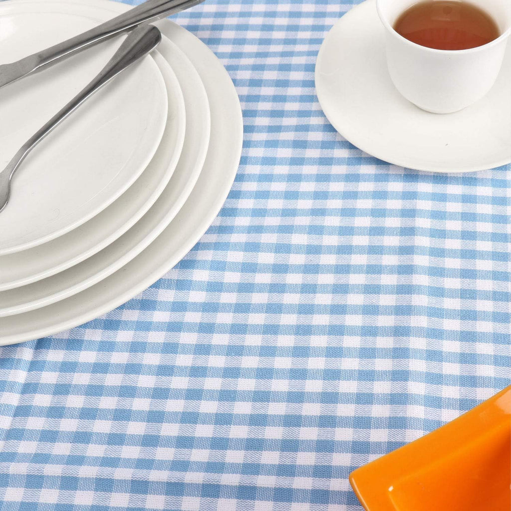Vintage Cotton Tablecloths, Rectangle Table Covers Pure Cotton Gingham Tablecloths Oversized Christm
