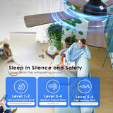 Flush Mount Ceiling Fans with Lights - 46" Black Low Profile Ceiling Fan Light with Remote/APP, 6 Speeds Mute Reversible Motor, Modern Ceiling Fans for Indoor and Outdoor, Bedroom, Patios A101-B0DKDZ8Z2P