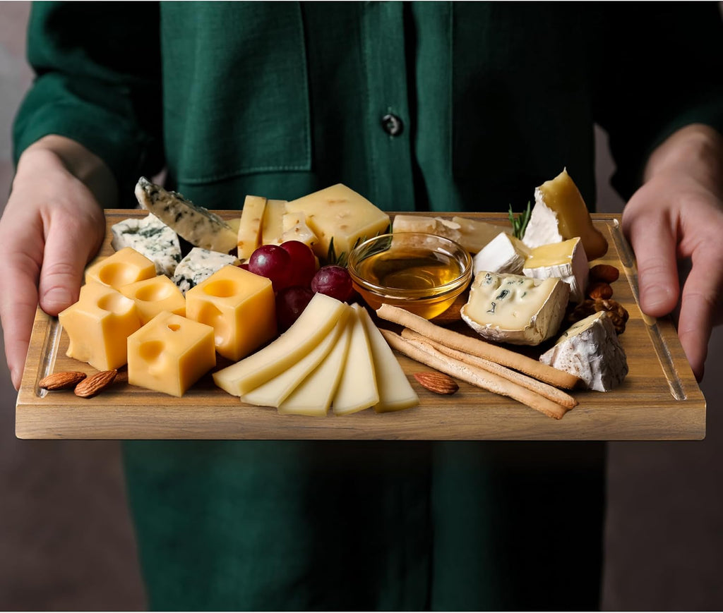 Extra Large Charcuterie Board, 30''x13'' Acacia Cheese Board Set | Crafted From Natural Timber, A Spacious Cheese