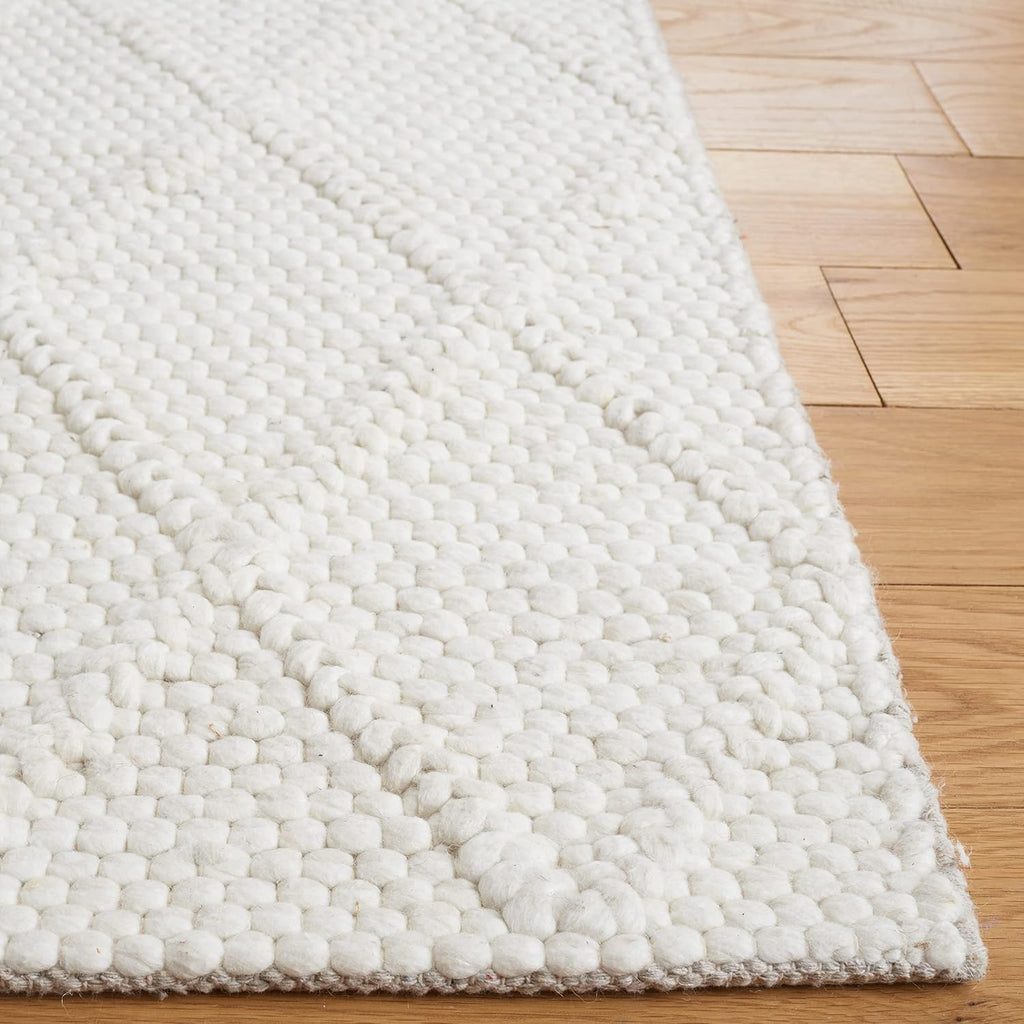 Natura X-Large Area Rug - 12' x 15', Ivory & Ivory, Handmade Wool & Viscose