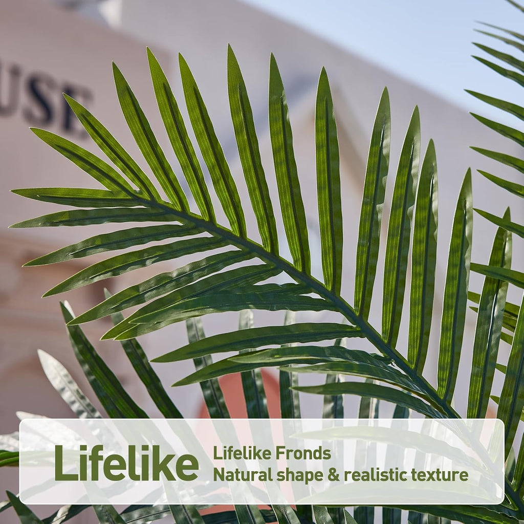 9ft Artificial Palm Trees, UV Resistant, Set of 2
