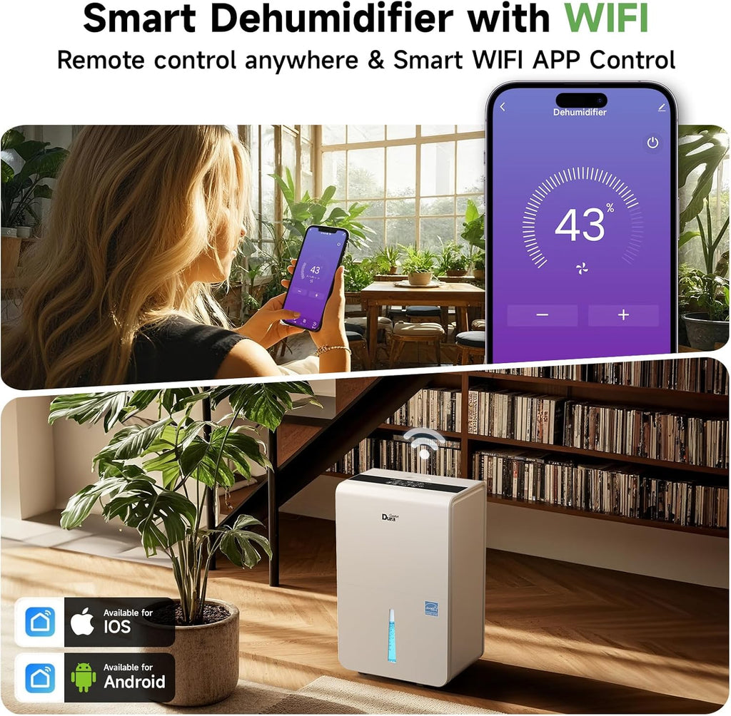 Dehumidifier for Basement Home with Pump,4500 Sq.ft 50 Pints With WiFi
