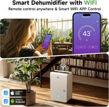 Dehumidifier for Basement Home with Pump,4500 Sq.ft 50 Pints With WiFi
