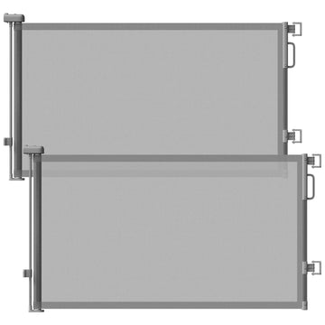 2Pack Retractable Baby Gates for Stair, 58" Extra Wide Mesh Dog Gate