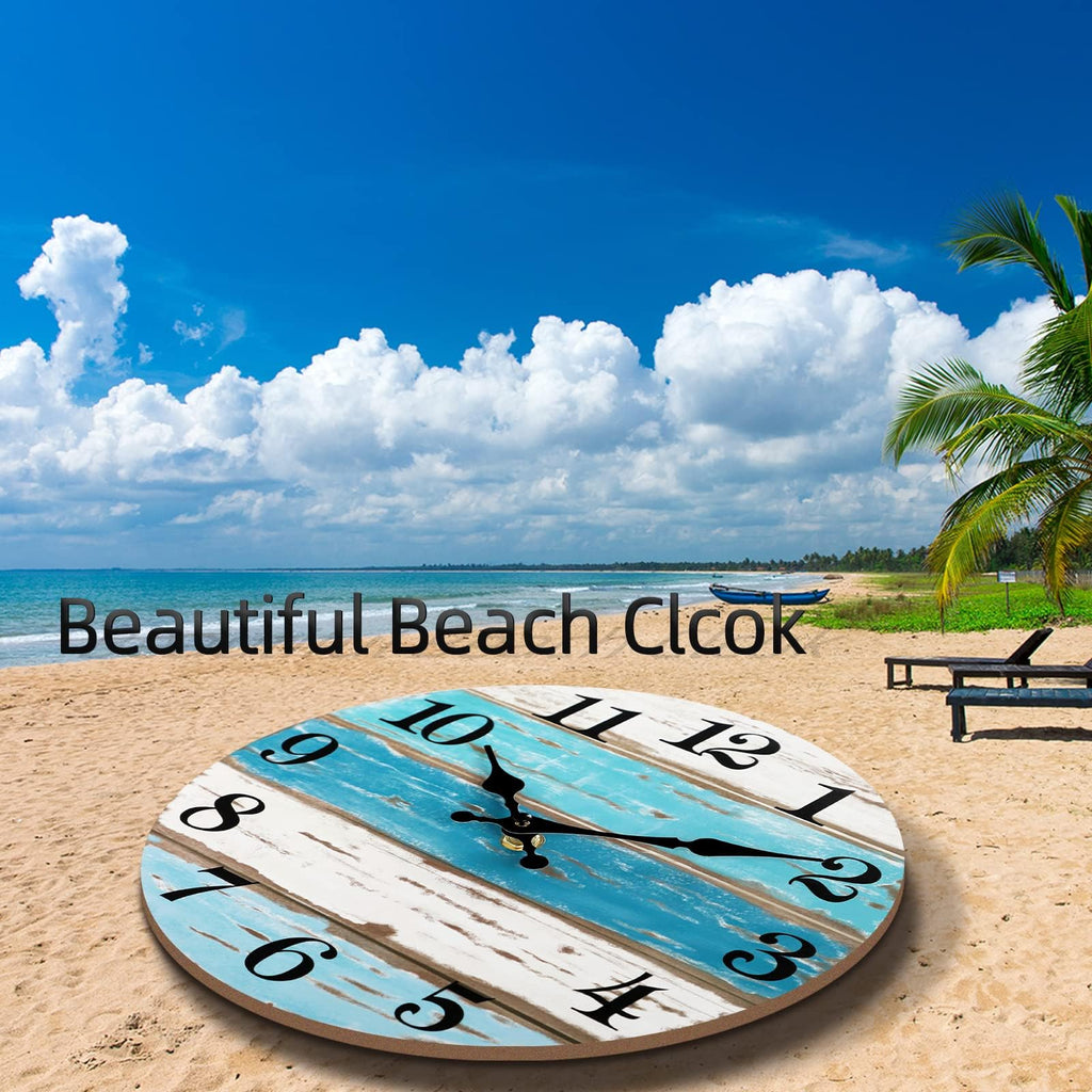 16" Wall Clock Beach Tropical Nautical Coastal