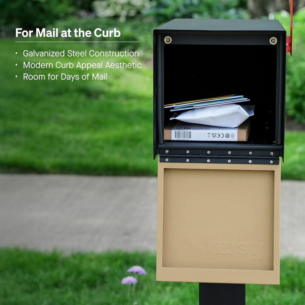 Post Mount Outdoor Mailboxes - Large Decorative Mailbox for Letters and Packages - Weatherproof Construction