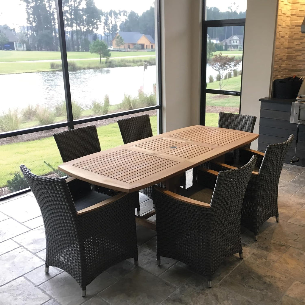 Rectangular Family Expansion Teak Table, 60/78-Inch