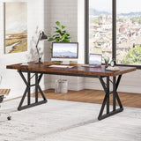 70.8-Inch Executive Desk, Large Computer Office Desk Workstation