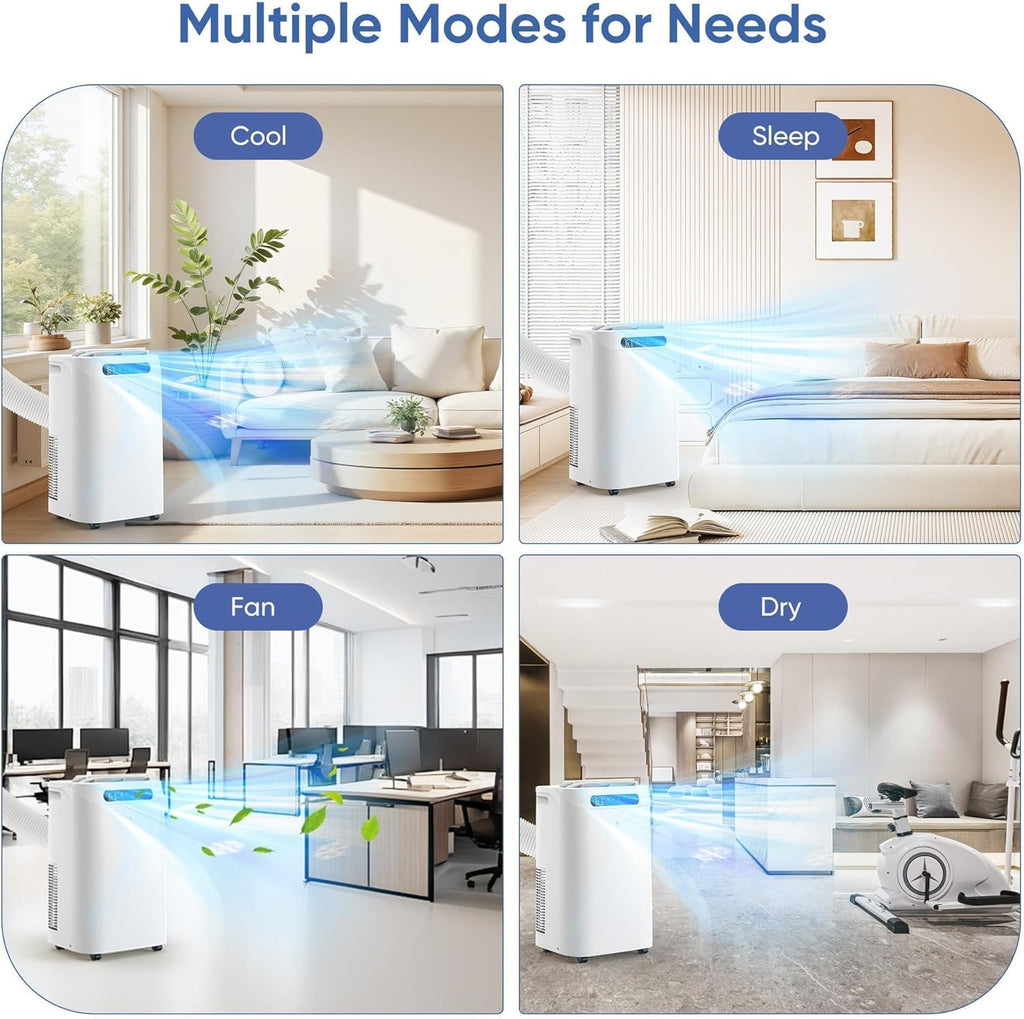 14000 BTU Portable Air Conditioners, Cools Up to 700 Sq.Ft, Portable AC Unit with Remote Control, Cooling, Fan