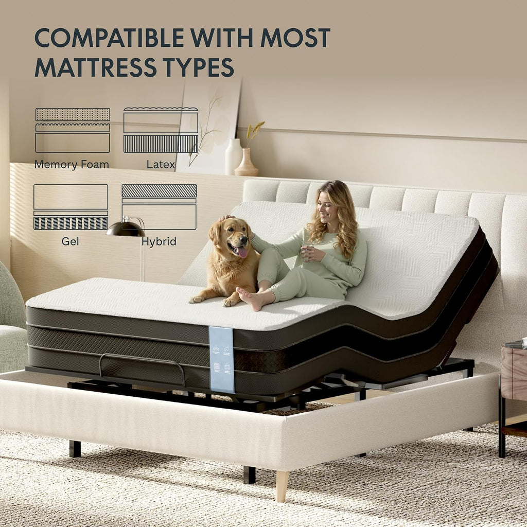 Adjustable Bed Frame Base, Split King, S2E-PRO