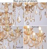 18-Light Crystal Chandeliers Luxurious K9 Crystal Candle Pendant Lamp Ceiling Lighting for Dining Living Room Bedroom Hallway Entry (18 Lights) A110-B0D1YD1M1Q