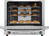 23 in. Commercial Countertop Convection Oven for Half-Size Pans with 4 Racks 2800W of Power and Steam Injection, 240V
