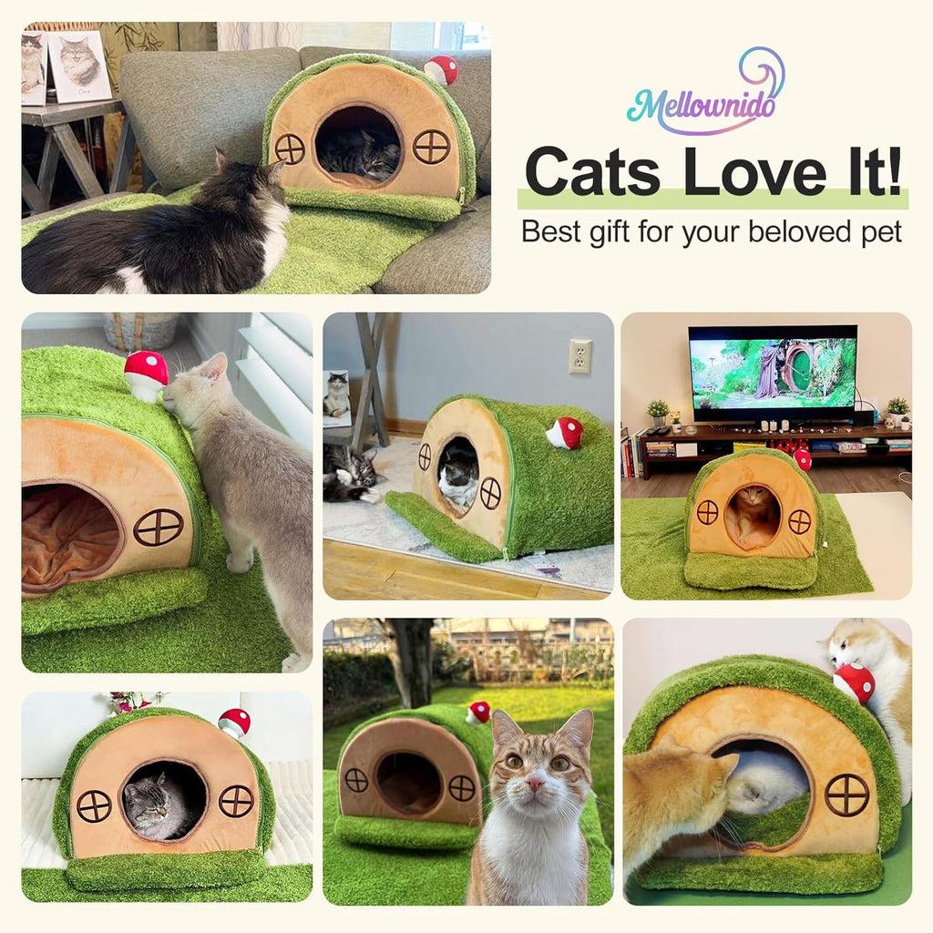 Cat Bed for Indoor Cats - Cute Cat Bed Cave