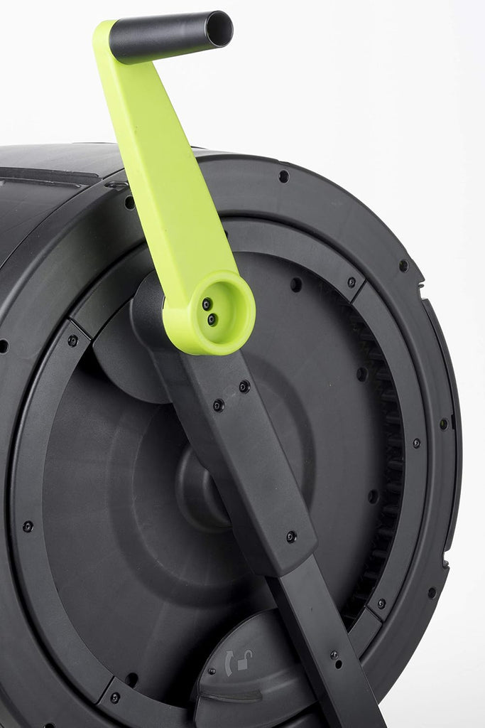 Two Stage 65 gal Compost Tumbler with Large Double Doors and Open Frame and Comes with Compost Cart, 1.85 Gal Kitchen