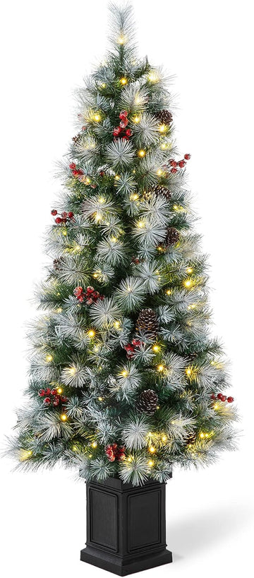 Prelit Christmas Tree, 4 to 6 ft, Potted Christmas Tree