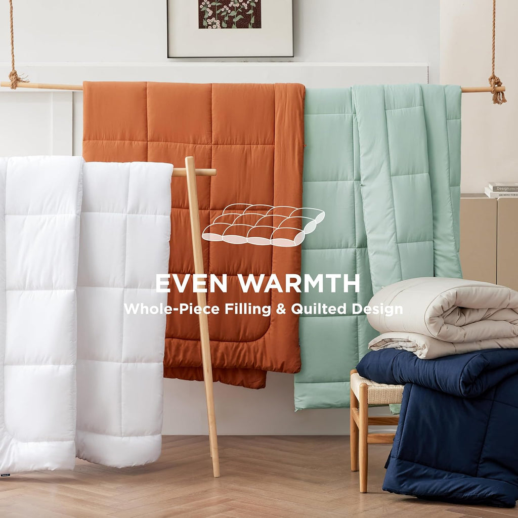 Comforter Duvet Insert - Quilted Comforters, All Season Duvet, GentleSoft Down Alternative Bedding Blanket