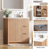 32" Bathroom Vanity with Sink, Free Standing Single Vanity Set with 2 Drawers & 2 Doors